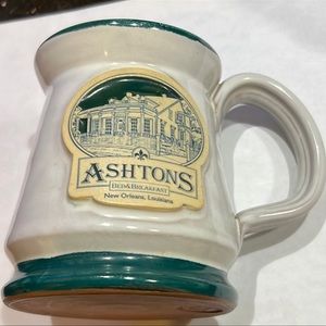 Deneen Pottery Hand Thrown Mug Ashtons Bed & Bfkst New Orleans, La.